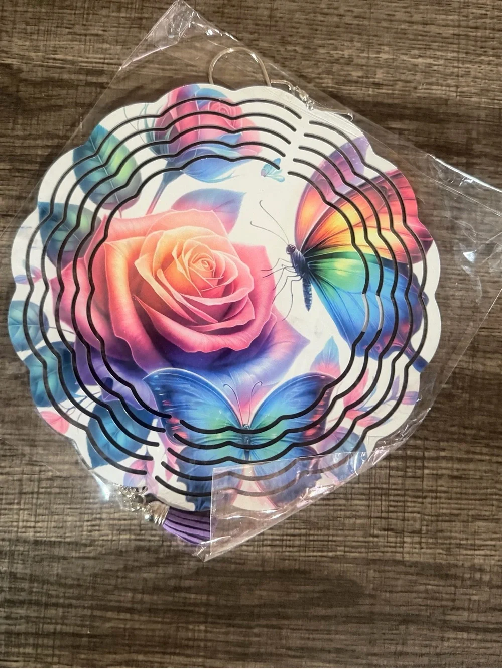 Multicolor Rose & Butterfly Hanging Decoration - Home Party Supplies